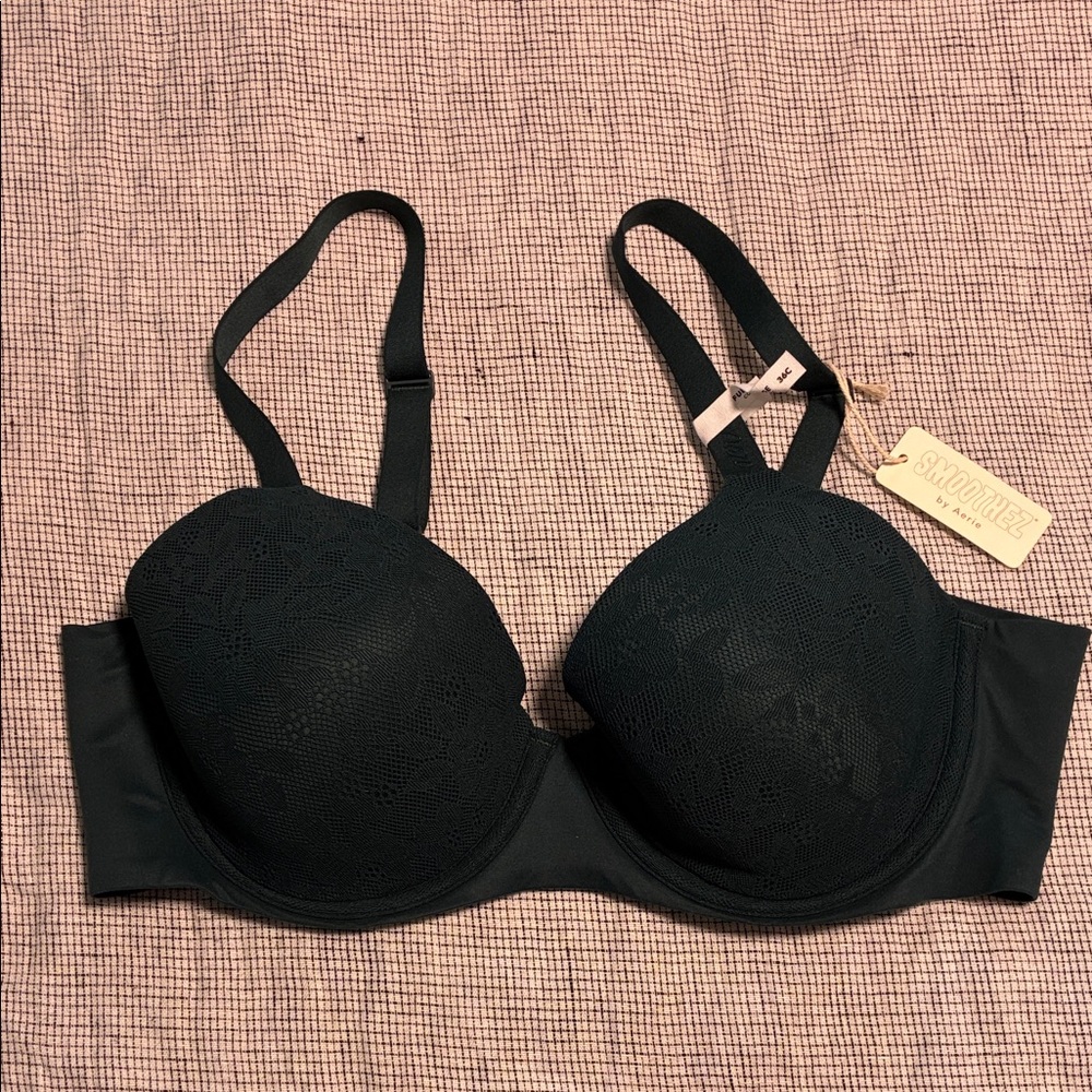 Smoothez Green Lace Full Coverage Underwire Bra 36C